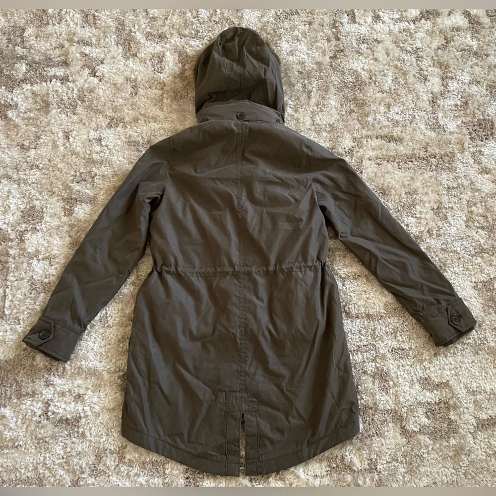 NWT Abercrombie & Fitch Olive Fur Parka Jacket with Faux Fur Hood Size Small_7